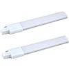 Hperu Lampada LED PL, Tubo Lampada Plug-in G23 in Alluminio 12W a 2 Pin 6000K Bianco Freddo CA 85-265 V, Risparmio energetico, 2 Pezzi, Luce PL a Pin