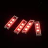 BrickBling 4 downlight LED bianco caldo 1 x 4/rosso in una fila (quattro in uno), alimentato tramite USB, 100% compatibile con i mattoncini Lego