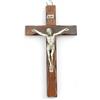 La Balestra Crocifisso da Parete - Artigianale Made in Italy Cristo e INRI Placcati Argento 999 - Crocifissi da Parete in Legno, Cura e Precisione dei dettagli di Gesù Crocifisso - 17 x 9.5cm