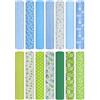 Cutefat 14 Pezzi Stoffe per Cucito Creativo - Stoffa Cotone 50 X 50 cm | Scampoli Stoffa Quadrate, Patchwork per Bricolage, Quilting, Decorazione e Abiti per Bambole (Blu + Verde)
