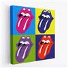 Artis Laboratory Poster Andy Warhol Riproduzione Kisses 70x70cm - Stampa su Tela Artistica SENZA CORNICE, Quadri Moderni Soggiorno, Arredo Casa Ufficio, Eco-Friendly, Made in Italy