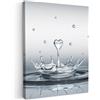 MuchoWow© Stampa Su Tela Decorazioni Pareti Canvas Grandi Dimensioni Quadri | 60x80 cm - Con Cornice Moderni Quadro Soggiorno Foto Astratti CameraAstratto - Moderno - Acqua - Cuore