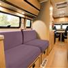 SYLC Carovana Copricuscino Per Divano, Jacquard Copricuscino Divano Per Roulotte Con 2 Cinghie, Fodere Per Cuscini Per RV Auto Panchina (Purple,W 90-120 cm, D 90-120 cm)