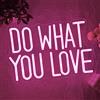 BEISKAFNVSZ DO WHAT YOU LOVE Insegna Neon Personalizzata Con USB luminosa LED parete Retrò Dimmerabile per Casa Ufficio Soggiorno Studio Yoga Decorazione Creativa per Stanze