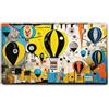 Giallobus - Quadro - 74 - Mongolfiere 01 - Tela Canvas Telaio Standard - 140x80 - Pronto da Appendere - Quadri Moderni per la casa