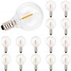 EASYIVY 15 Pezzi Lampadine G40 LED Esterno, Lampadina di Ricambio E12 1W G40 per Catena Luminosa Bianco Caldo 2200K, AC220-240V Globo LED Lampada per Stringhe Giardino Decorazione di Nozze