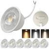 HUAMu Modulo LED ø50x23mm per faretti da incasso 7W 700LM 3CCT Bianco caldo 3000K Bianco neutro 4000K Bianco freddo 6500K 120° modulo sostituisce le lampadine GU10 MR16, Non-Dimmerabile,6 Pezzi