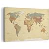 ARTTOR Stampe da Parete 100x70 cm Quadro su Tela Mappa del Mondo Viaggi - 3861 | Mappa Mondo Paese Quadro Decorativo Grande 1 pezzo Soggiorno Camera da Letto Arte da Parete Decorazione da Parete ARTTOR