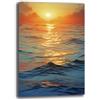 Printerland Quadro Moderno MARE Onda SOle Quadri moderni soggiorno da Parete XXL grande Stampa su tela Canvas Decorazione Murale muro Arredo Camera da letto Cucina Hotel B&B (1, 50x70 cm)