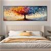 ZHAOLIN Stampa artistica su tela di grandi dimensioni Albero della vita e poster Decorazione murale moderna geometrica astratta per soggiorno camera da letto (50x150 cm/tela avvolta)