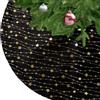 KONVINIT Gonna Albero Natale Tappeto Copri Base per Decorazioni Natalizie | nero Peluche copri base albero natale Gonna albero di natale tappeto albero di natale gonna albero, copri piedistallo albero