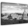 GP TONER Quadro su tela Italia Roma bianco e nero 70X50 cm