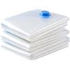 Generic 3 Sacchetti sottovuoto salvaspazio, Sacchetti sigillati salvaspazio per abbigliamento, coperte, piumini, cuscini, stoccaggio di vestiti, bagagli da viaggio, 80x100cm, trasparenti
