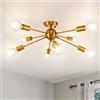 LynPon Golden Lampada da Soffitto Sputnik Plafoniera Oro Moderne 8 Luci Plafoniere Vintage Φ63CM per Salotti Soggiorno Cucina Camera da Letto Sala da Pranzo