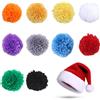 GORGECRAFT 20pz 10 colori Pompon di Filato 4.6cm Grandi Palline di Pompon Rotonde di Lana Multicolore con Code per Cappelli Sciarpe Orecchini Fai Da Te Arti Creative Artigianato Progetti Feste Casa