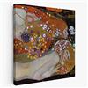 BKstuff Quadro stampa su tela canvas Quadro opere di Gustav Klimt Donne da appendere Arredamento (75x75cm, Serpenti D'acqua II, Gustav Klimt)