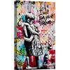canvashop Quadri Banksy Love you forever 120x70 cm | Street art, Graffiti, Stampe da parete, Su Tela canvas