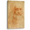 Artenor Quadro Leonardo da Vinci Autoritratto, 20 x 30 cm - Made in Italy, Quadri Moderni Soggiorno, Camera da Letto, Cucina, Poster da Parete, Decorazioni Casa