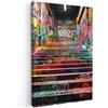 MuchoWow© Quadro Moderno Soggiorno Decorazioni Da Parete Quadri Su Tela Da | 80x120 cm - Salotto Grandi Foto Con Cornice Stampe Su Tela Camera Da LettoScale - Graffiti - Colori - Arte