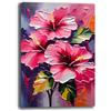 Printerland Quadro Moderno Soggiorno FIORI IBISCO Rosa fucsia Astratto Quadri moderni da Parete XXL grande Stampa su tela Canvas Decorazione Murale muro Arredo Camera da letto Cucina (6, 30x40 cm)