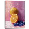 Printerland Quadro su Tela Cucina Frutta Astratta Stile Moderno - Decorazione Murale Design Contemporaneo Stampa Artistica su Canvas per Sala Pranzo Soggiorno (4, 30x40 cm, Canvas intelaiato)