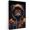 MuchoWow© Quadri Moderni Camera Da Letto Foto Quadro Con Cornice | 80x120 cm - Decorazioni Parete Soggiorno Stampa Su Tela Moderna Casa Salotto PosterGatto - Cappotto - Graffiti - Occhiali