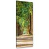 Feeby Quadro Tela Non Tessuta Natura 40x100 cm Foto d'Arte Decorazione Murale Corridoio Una Strada Tra Gli Alberi verde