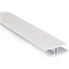 MEC Light Profilo LED in alluminio anodizzato Up/Down per strisce LED da 2 m, con copertura resistente ai raggi UV, per strisce LED fino a max. 10 mm (2 m opaco)