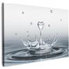 MuchoWow© Stampa Su Tela Decorazioni Pareti Canvas Grandi Dimensioni Quadri | 120x80 cm - Con Cornice Moderni Quadro Soggiorno Foto Astratti CameraAstratto - Moderno - Acqua - Cuore