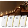 EZVALO Set di 4 luci notturne con sensore di movimento, illuminazione LED sincronizzata per scale interne, luce notturna portatile per corridoi e scale
