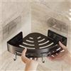 Generic Portaoggetti da parete per bagno e doccia, mensola angolare salvaspazio triangolare, organizer antiscivolo per vasca da bagno