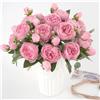 Generic Peonie artificiali, fiori artificiali per la decorazione della casa, mazzo finto per interni, decorazione floreale per matrimonio, ricevimento nuziale, feste (rosa)