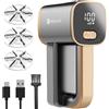 WiredLux Levapelucchi Elettrico WiredLux - Levapelucchi Ricaricabile per Vestiti e Mobili - Luce LED, 3 Velocità Regolabili, Spazzola a 6 Lame, Ricarica USB - Togli Pelucchi con Doppia Protezione