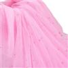 DICOSMETIC 4 x 1,6 m di perle, tessuto in tulle rosa, a rete con perline, per matrimoni, veli, in rete morbida, per feste di nozze, baby shower, decorazione per la casa