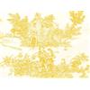 Italian Home Textile Company Toile De Jouy Tessuto al Metro | Diversi Colori Disponibili | Made in Italy | 100% Puro Cotone | Altezza 180 cm o 305 cm (Giallo, 1 metro x 1,80 m Altezza)