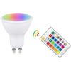 Generic Confezione da 10, lampadina LED RGBW GU10/E27 10W AC85-265V faretto decorativo RGB for casa e giardino(GU10 RGB+Warm White)