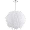 STOEX Lampadario a Sospensione in Piume 30 cm Attacco E27 40W Bianco Elegante