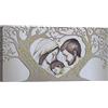 oggettando QUADRO albero della vita sacra famiglia Arredo soggiorno salotto camera da letto cucina ufficio bar ristorante Regalo utili, originali ed economici (Gold, 120x60cm)