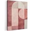 MuchoWow© Quadro Camera Da Letto Quadri Soggiorno Decorazione Parete Quadri | 60x80 cm - Moderni Su Tela Stampe Foto Con Cornice Quadretti Poster Casa Figure - Rosa - Astratto