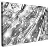 MuchoWow© Quadri Moderni Soggiorno Poster Da Parete Decorazioni Muro | 120x80 cm - Salotto Quadro Grande Foto Con Cornice Stampe Su Tela Camera Da LettoAstratto - Diamante - Moderno - Argento