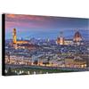 Wallazz Quadro su Tela Toscana - Quadri Moderni Soggiorno - Firenze, Pisa, Siena, Livorno, Massa, Cortona, Montalcino - Stampa su Tela Canvas HD - Quadro Moderno Soggiorno 50x150 cm