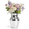 oversevenls Vaso in mosaico a specchio stile palla da discoteca, vetro 20 cm per centrotavola e decorazione casa, argento