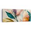 ARTTOR Quadri Moderni su Tela 120x50 cm Stampe da Parete Botanica Fiori - 5904 | Vintage Quadro Decorativo Grande 1 pezzo Soggiorno Camera da Letto Arte da Parete Decorazione da Parete ARTTOR