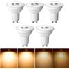 Linkind Lampadina Gu10 LED Dimmerabile Attacco, 5.7W(Equivalenti a 75W), Luce Bianca Calda 2700K, 600 Lumen, 55mm, RAR16 Faretti LED con Angolo del Fascio di 36 Gradi, Pacco da 5