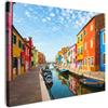 MuchoWow© Stampa Su Tela Decorazioni Pareti Canvas Grandi Dimensioni Quadri | 80x60 cm - Con Cornice Moderni Quadro Soggiorno Foto Camera Da Letto Cucina AstrattiCase - Colori - Barche - Mare