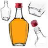 KADAX Bottiglie in Vetro 250ml con Tappo a Vite Rosso - Bottiglie vuote da riempire per liquore, Grappa, Olio e aceto, conservazione Alimentare