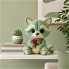 Generic Kit per uncinetto Amigurumi per principianti, panda con dettaglio rosa, confezione fai da te con filato e strumenti per il fai da te, verde