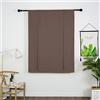 SIMPVALE Tende oscuranti corte romane con legatura, isolamento termico, con tasca per bastone per tenda, per camera da letto, soggiorno, cucina (colore: caffè, 60 x 120 cm)