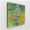 Giallobus - Quadro - Gustav Klimt - Art Klimt - Tela Standard - 50x50-07 - Giardino fiorito - Pronto da appendere - Quadri moderni per la casa