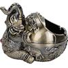 Generic Posacenere vintage in lega di zinco, coperchio antivento in rilievo 3D con fondo antiscivolo, per casa, hotel, ufficio